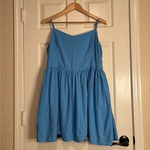 Aerie Light Blue Flowy Mini Babydoll Dress